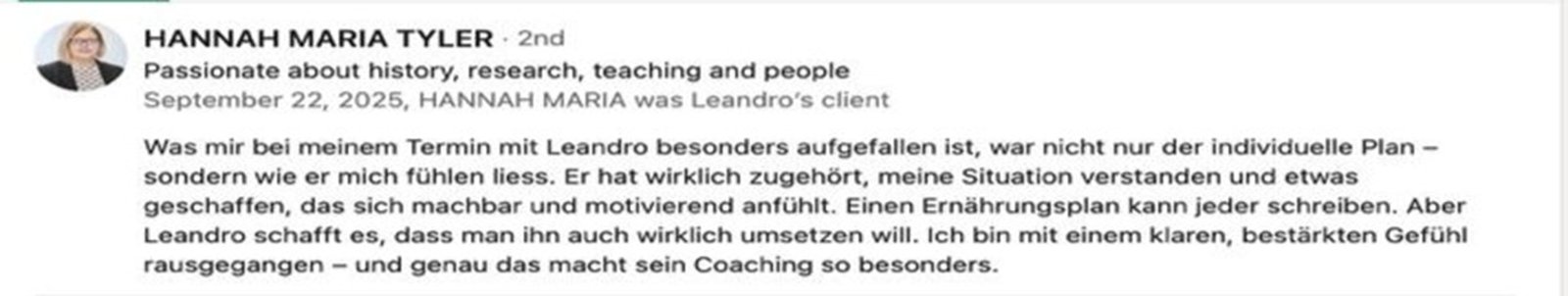 LinkedIn testimonial 4
